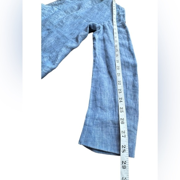 Strenesse Gabriele Strehle Heathered Blue Linen Blazer Women's size 6 - Picture 8 of 12